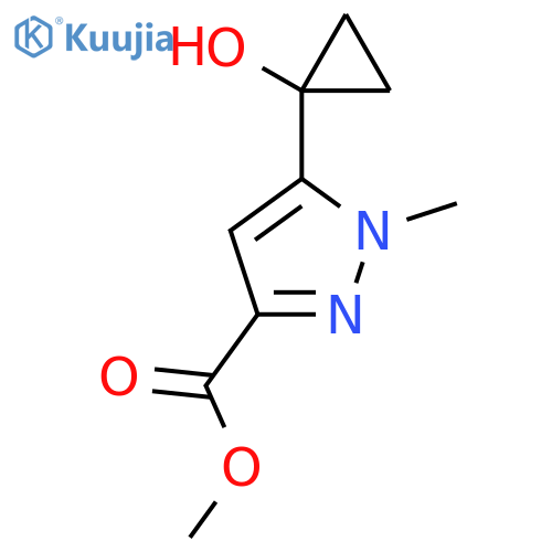 methyl 5-(1-hydroxycyclopropyl)-1-methyl-1H-pyrazole-3-carboxylate structure