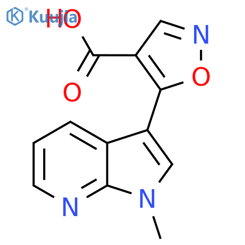 5-{1-methyl-1H-pyrrolo2,3-bpyridin-3-yl}-1,2-oxazole-4-carboxylic acid structure
