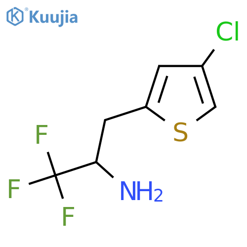 3-(4-chlorothiophen-2-yl)-1,1,1-trifluoropropan-2-amine structure