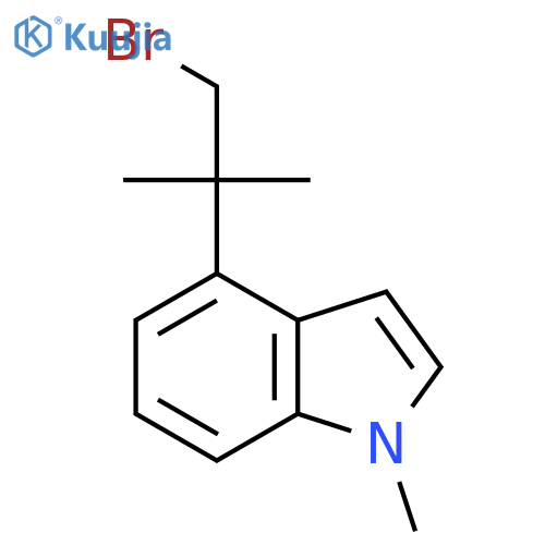 4-(1-bromo-2-methylpropan-2-yl)-1-methyl-1H-indole structure