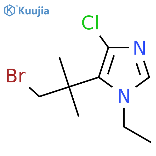 5-(1-bromo-2-methylpropan-2-yl)-4-chloro-1-ethyl-1H-imidazole structure