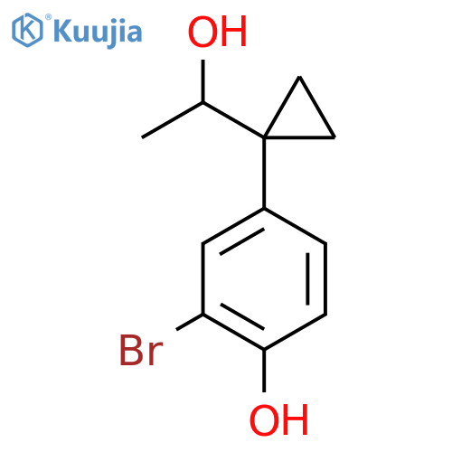 2-bromo-4-1-(1-hydroxyethyl)cyclopropylphenol structure
