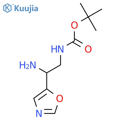 tert-butyl N-2-amino-2-(1,3-oxazol-5-yl)ethylcarbamate structure