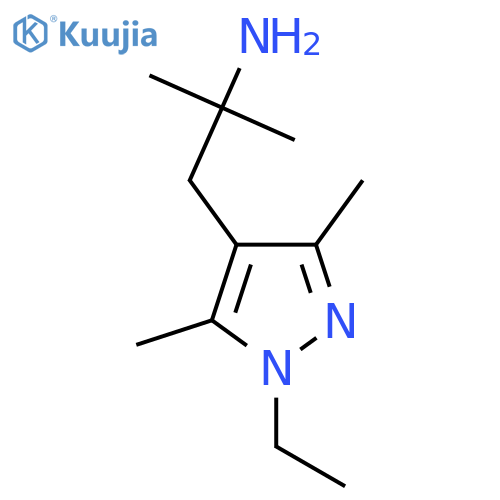 1-(1-ethyl-3,5-dimethyl-1H-pyrazol-4-yl)-2-methylpropan-2-amine structure