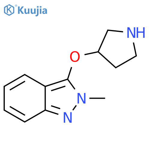 2-methyl-3-(pyrrolidin-3-yloxy)-2H-indazole structure
