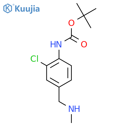 tert-butyl N-{2-chloro-4-(methylamino)methylphenyl}carbamate structure
