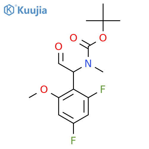 tert-butyl N-1-(2,4-difluoro-6-methoxyphenyl)-2-oxoethyl-N-methylcarbamate structure
