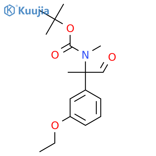 tert-butyl N-2-(3-ethoxyphenyl)-1-oxopropan-2-yl-N-methylcarbamate structure