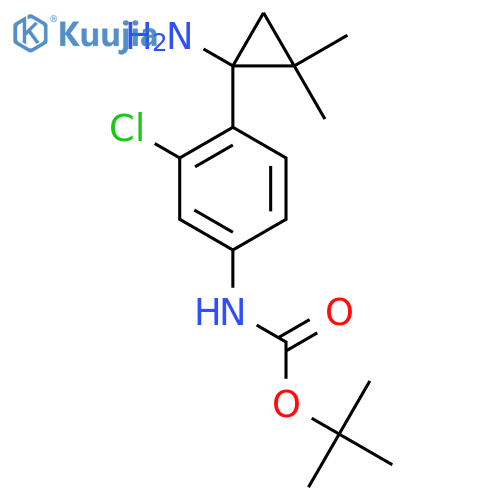 tert-butyl N-4-(1-amino-2,2-dimethylcyclopropyl)-3-chlorophenylcarbamate structure