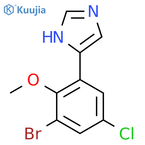 4-(3-bromo-5-chloro-2-methoxyphenyl)-1H-imidazole structure