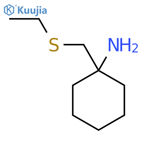 1-(ethylsulfanyl)methylcyclohexan-1-amine structure