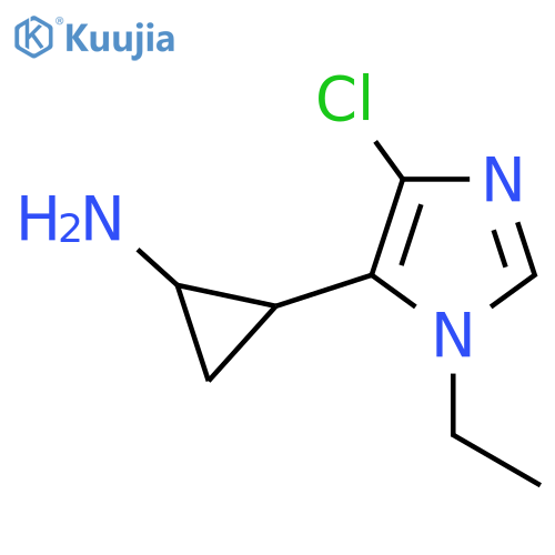 2-(4-chloro-1-ethyl-1H-imidazol-5-yl)cyclopropan-1-amine structure