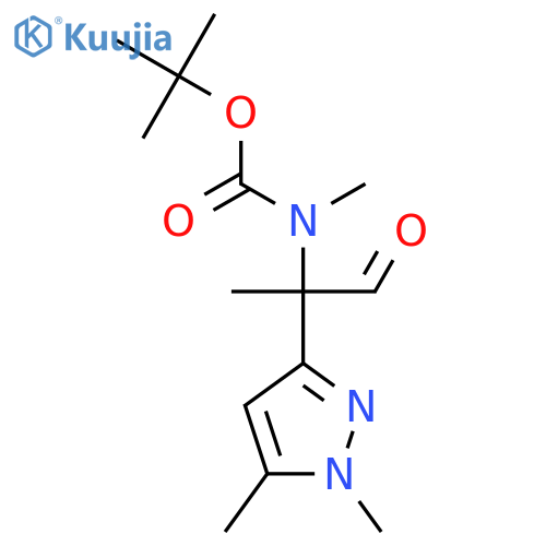 tert-butyl N-2-(1,5-dimethyl-1H-pyrazol-3-yl)-1-oxopropan-2-yl-N-methylcarbamate structure
