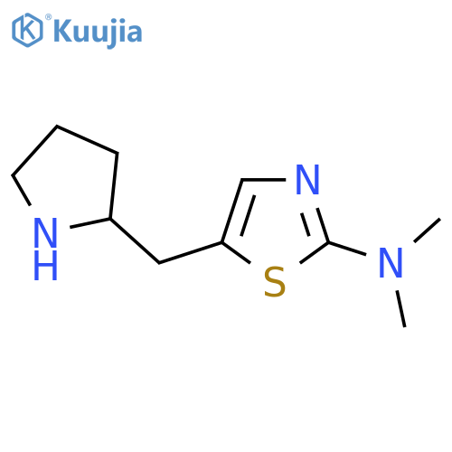 N,N-dimethyl-5-(pyrrolidin-2-ylmethyl)-1,3-thiazol-2-amine structure
