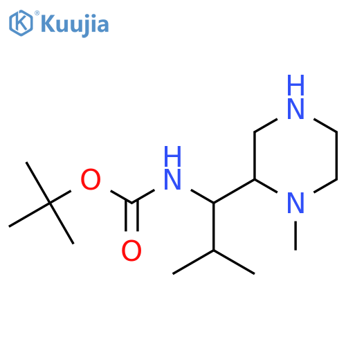 tert-butyl N-2-methyl-1-(1-methylpiperazin-2-yl)propylcarbamate structure