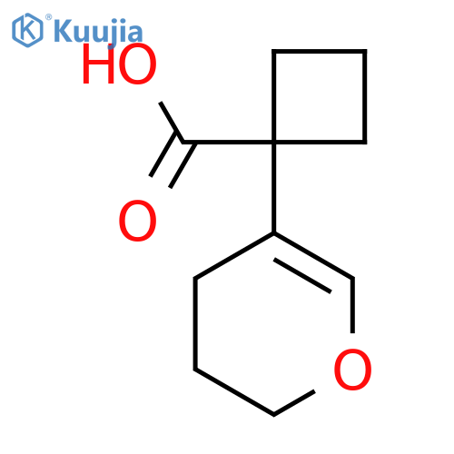 1-(3,4-dihydro-2H-pyran-5-yl)cyclobutane-1-carboxylic acid structure