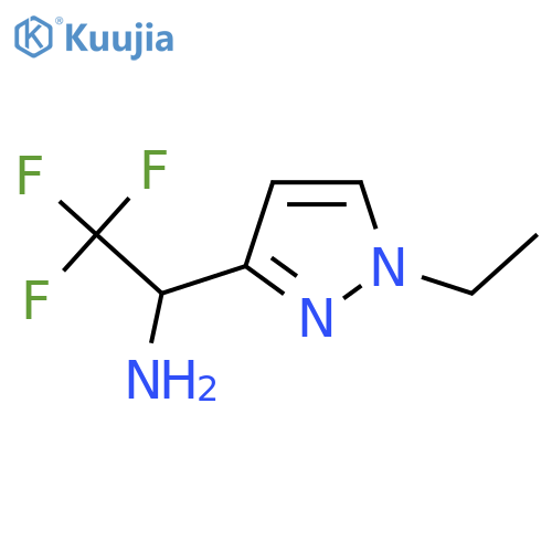 1-(1-ethyl-1H-pyrazol-3-yl)-2,2,2-trifluoroethan-1-amine structure