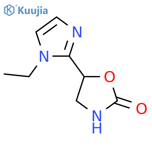 5-(1-ethyl-1H-imidazol-2-yl)-1,3-oxazolidin-2-one structure