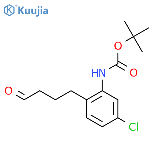 tert-butyl N-5-chloro-2-(4-oxobutyl)phenylcarbamate structure