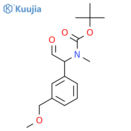 tert-butyl N-{1-3-(methoxymethyl)phenyl-2-oxoethyl}-N-methylcarbamate structure