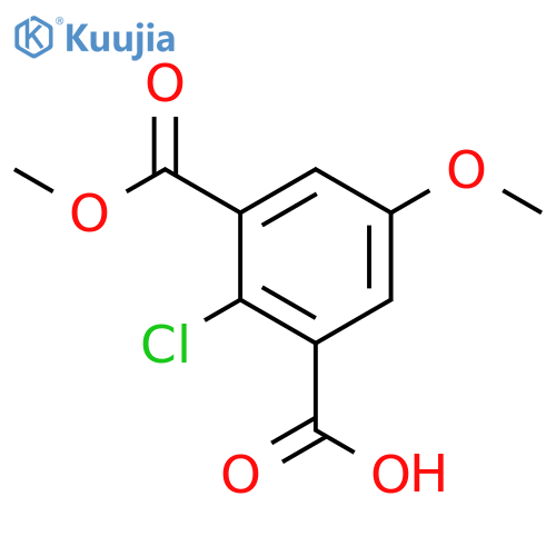 2-chloro-5-methoxy-3-(methoxycarbonyl)benzoic acid structure