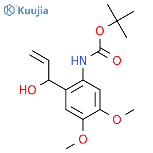 tert-butyl N-2-(1-hydroxyprop-2-en-1-yl)-4,5-dimethoxyphenylcarbamate structure
