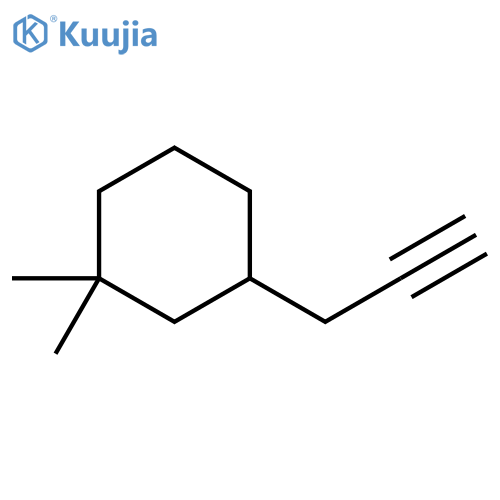 1,1-dimethyl-3-(prop-2-yn-1-yl)cyclohexane structure