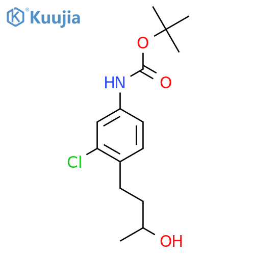 tert-butyl N-3-chloro-4-(3-hydroxybutyl)phenylcarbamate structure