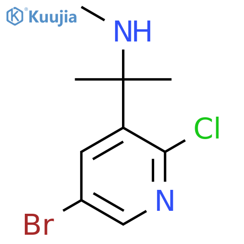 2-(5-bromo-2-chloropyridin-3-yl)propan-2-yl(methyl)amine structure