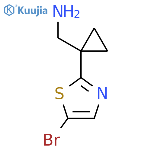 1-(5-bromo-1,3-thiazol-2-yl)cyclopropylmethanamine structure