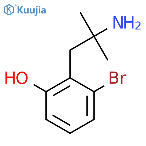 2-(2-amino-2-methylpropyl)-3-bromophenol structure