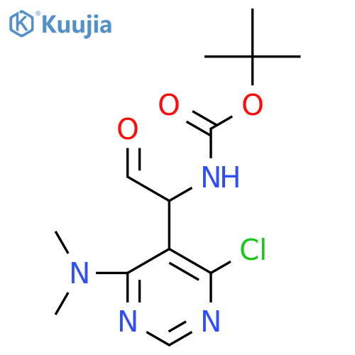 tert-butyl N-{1-4-chloro-6-(dimethylamino)pyrimidin-5-yl-2-oxoethyl}carbamate structure