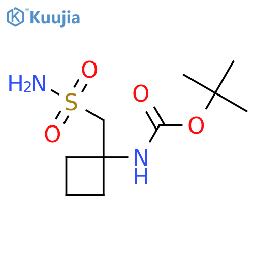 tert-butyl N-1-(sulfamoylmethyl)cyclobutylcarbamate structure