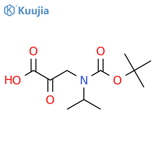 3-{[(Tert-butoxy)carbonyl](propan-2-yl)amino}-2-oxopropanoic acid structure