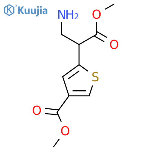 Methyl 5-(3-amino-1-methoxy-1-oxopropan-2-yl)thiophene-3-carboxylate structure