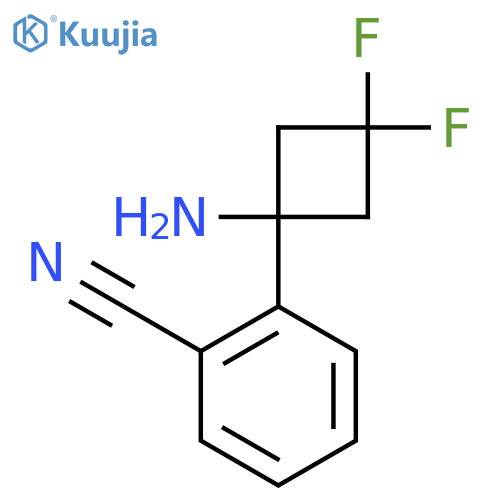2-(1-amino-3,3-difluorocyclobutyl)benzonitrile structure