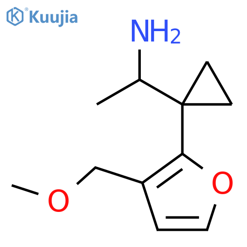 1-{1-3-(methoxymethyl)furan-2-ylcyclopropyl}ethan-1-amine structure