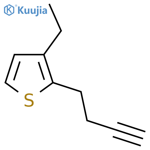 2-(but-3-yn-1-yl)-3-ethylthiophene structure