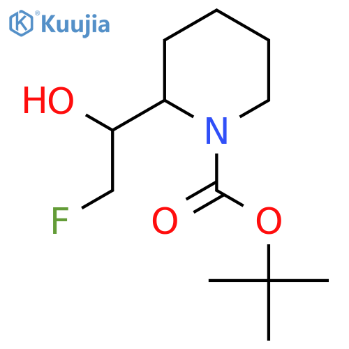 tert-butyl 2-(2-fluoro-1-hydroxyethyl)piperidine-1-carboxylate structure