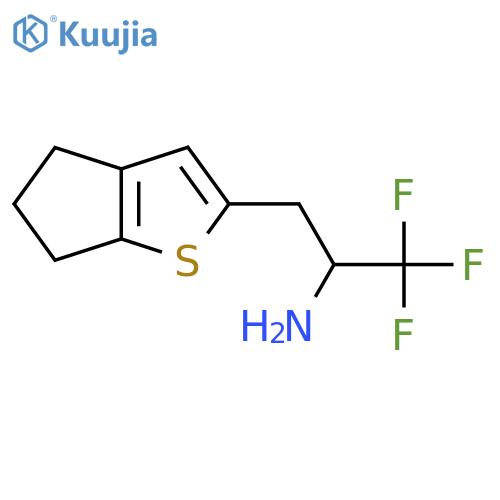 3-{4H,5H,6H-cyclopentabthiophen-2-yl}-1,1,1-trifluoropropan-2-amine structure