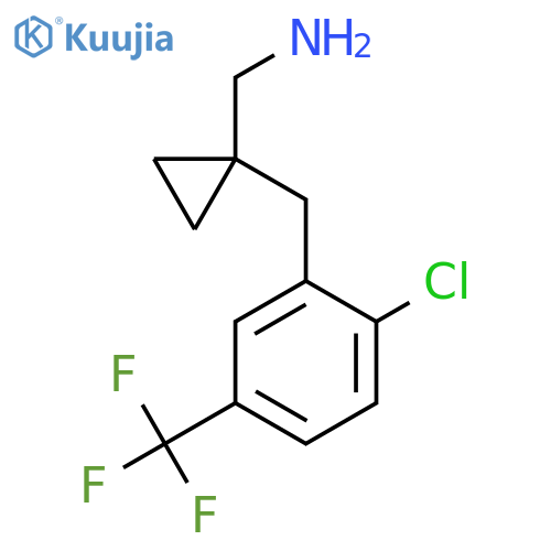 (1-{2-chloro-5-(trifluoromethyl)phenylmethyl}cyclopropyl)methanamine structure