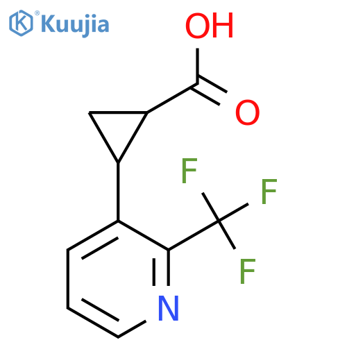 2-2-(trifluoromethyl)pyridin-3-ylcyclopropane-1-carboxylic acid structure