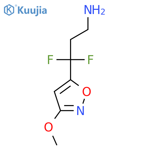 3,3-Difluoro-3-(3-methoxy-1,2-oxazol-5-yl)propan-1-amine structure