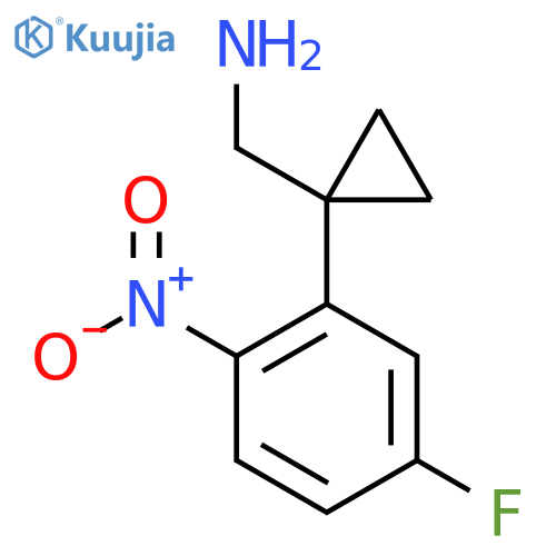 1-(5-fluoro-2-nitrophenyl)cyclopropylmethanamine structure