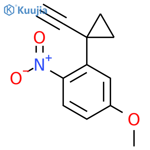 2-(1-ethynylcyclopropyl)-4-methoxy-1-nitrobenzene structure