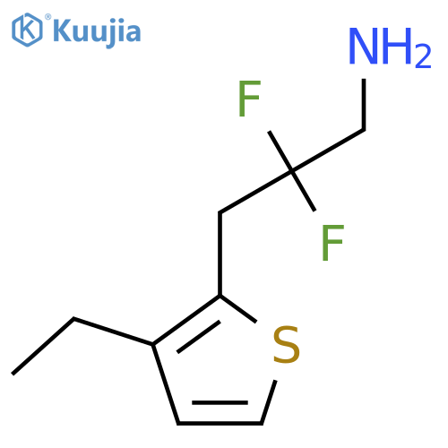 3-(3-ethylthiophen-2-yl)-2,2-difluoropropan-1-amine structure