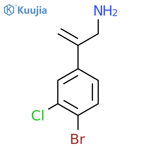 2-(4-bromo-3-chlorophenyl)prop-2-en-1-amine structure