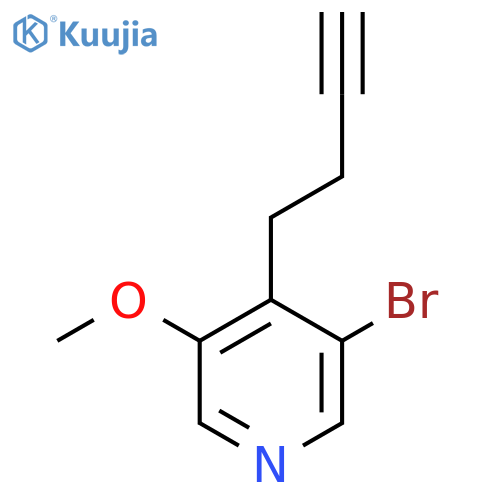 3-bromo-4-(but-3-yn-1-yl)-5-methoxypyridine structure