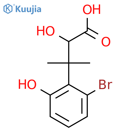 3-(2-bromo-6-hydroxyphenyl)-2-hydroxy-3-methylbutanoic acid structure