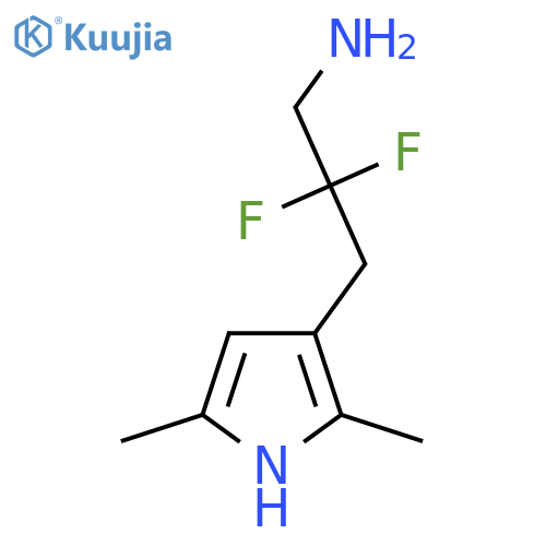 3-(2,5-dimethyl-1H-pyrrol-3-yl)-2,2-difluoropropan-1-amine structure
